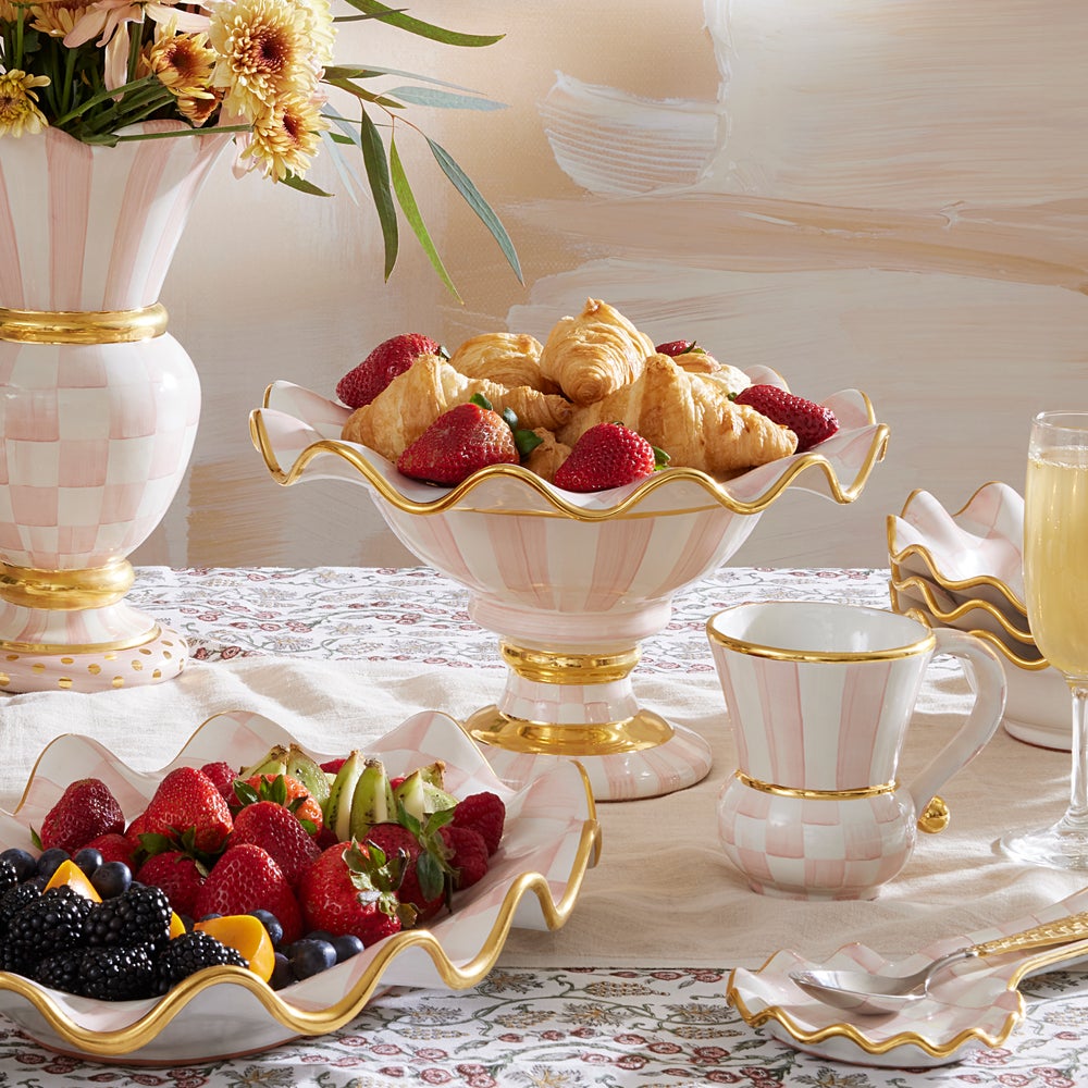 Check Ceramic Compote