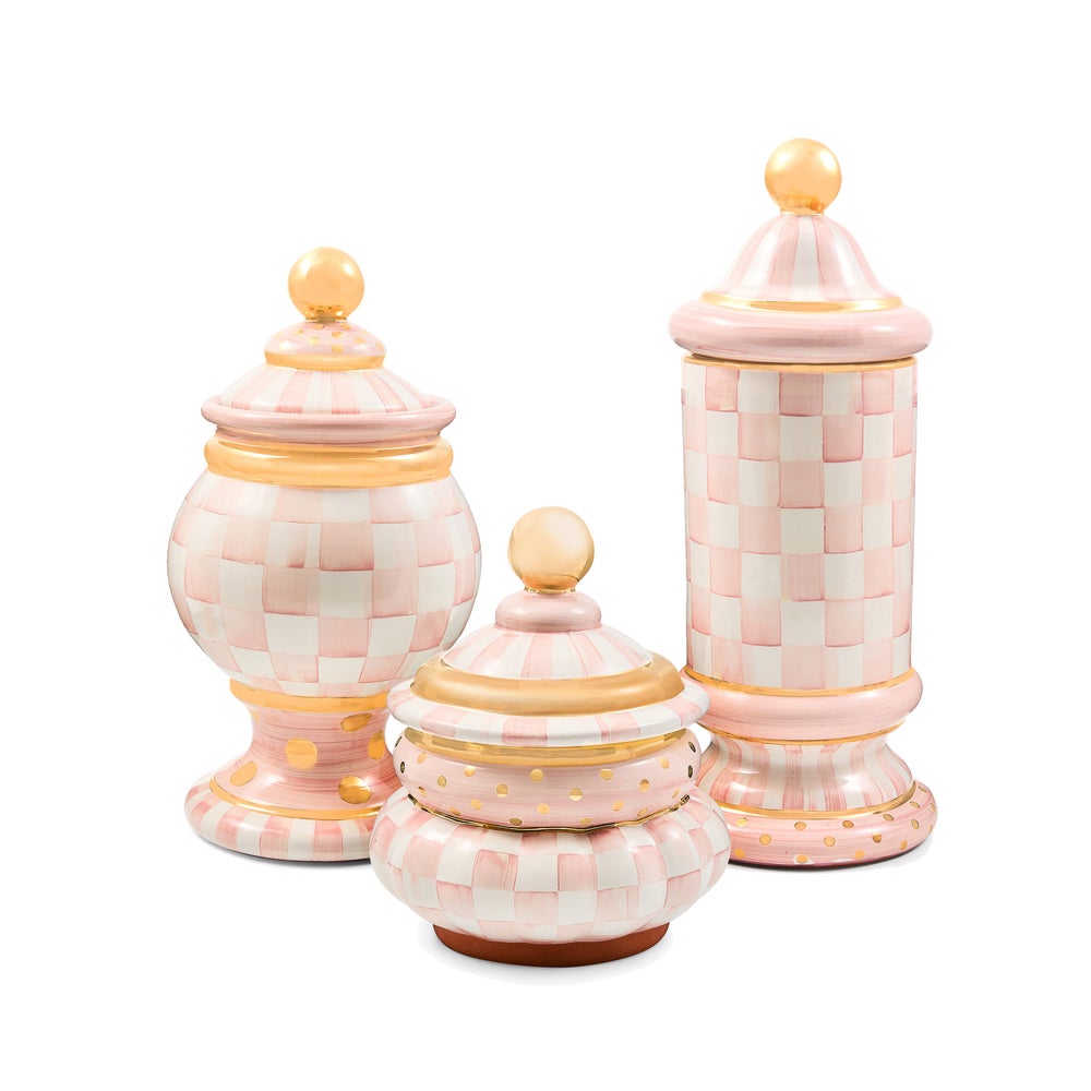 Rosy Check Ceramic Canister