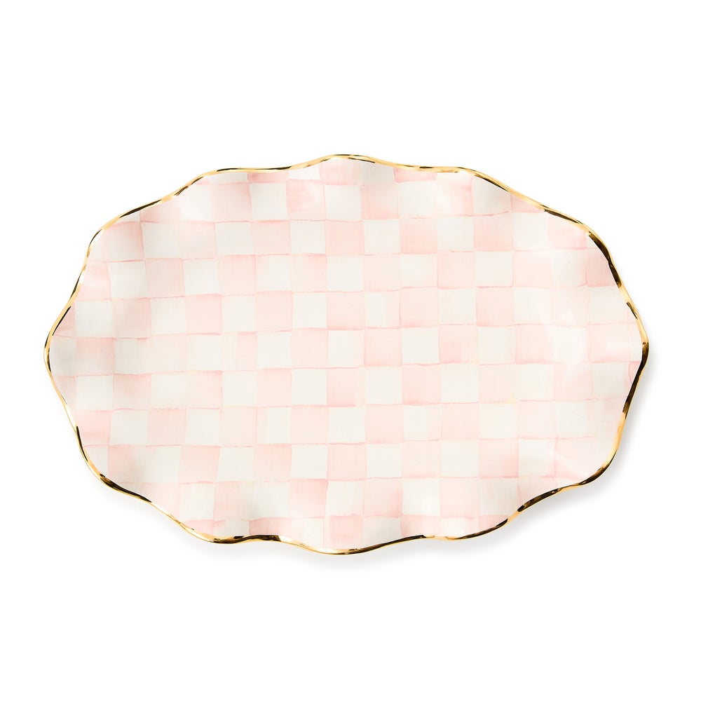 Check Ceramic Serving Platter