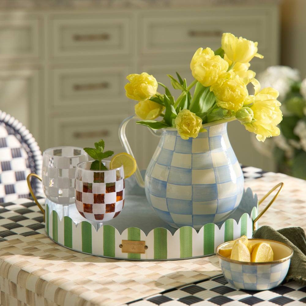 Metal Serving Trays, Set of 2