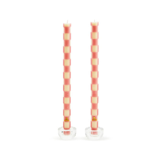Check Dinner Candles, Set of 2