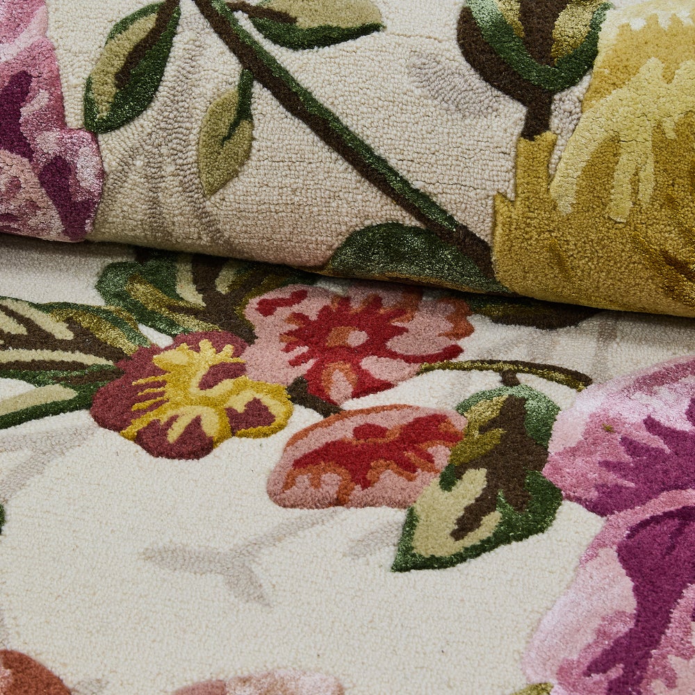 Golden Peonies Rug