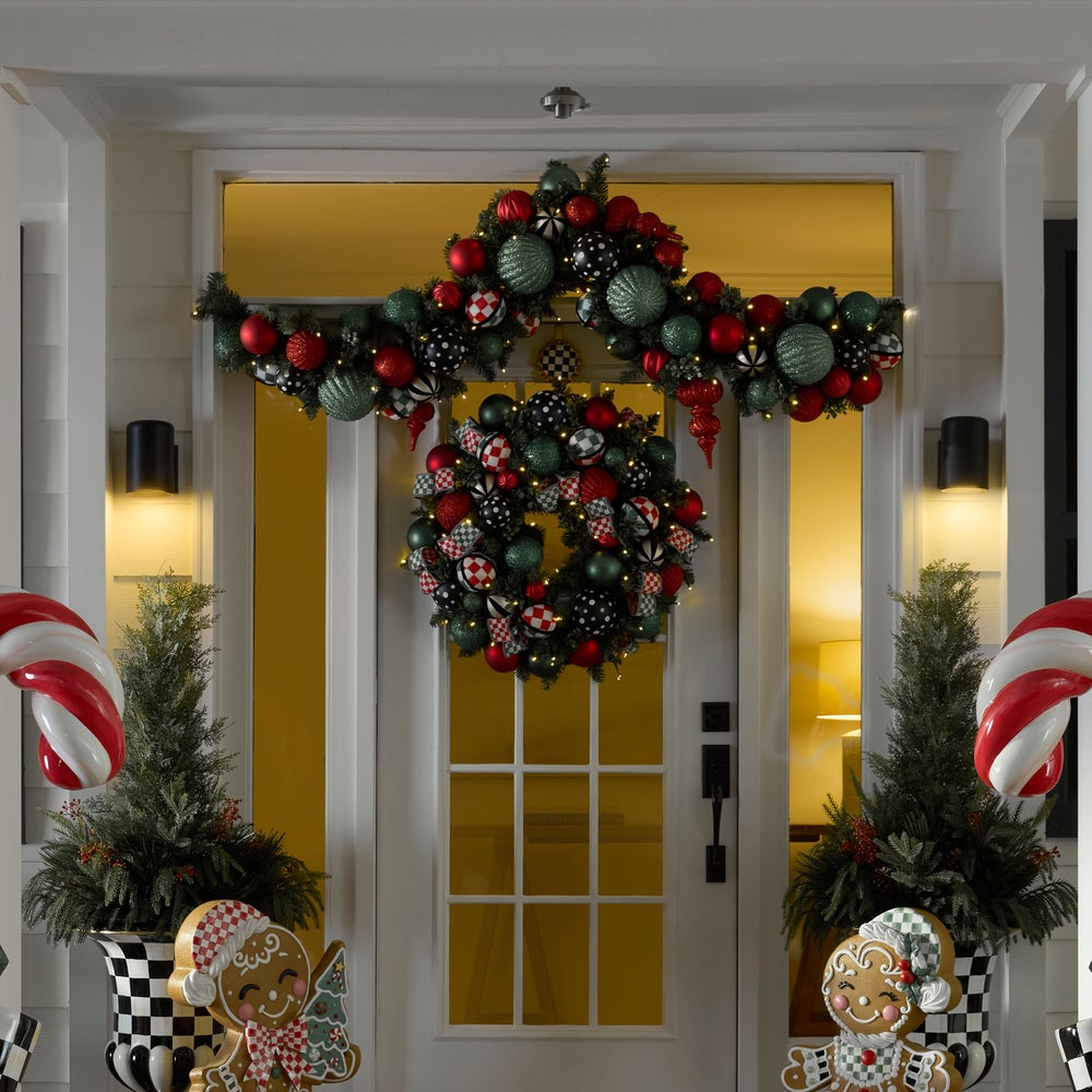Check It Out Illuminated 26" Wreath
