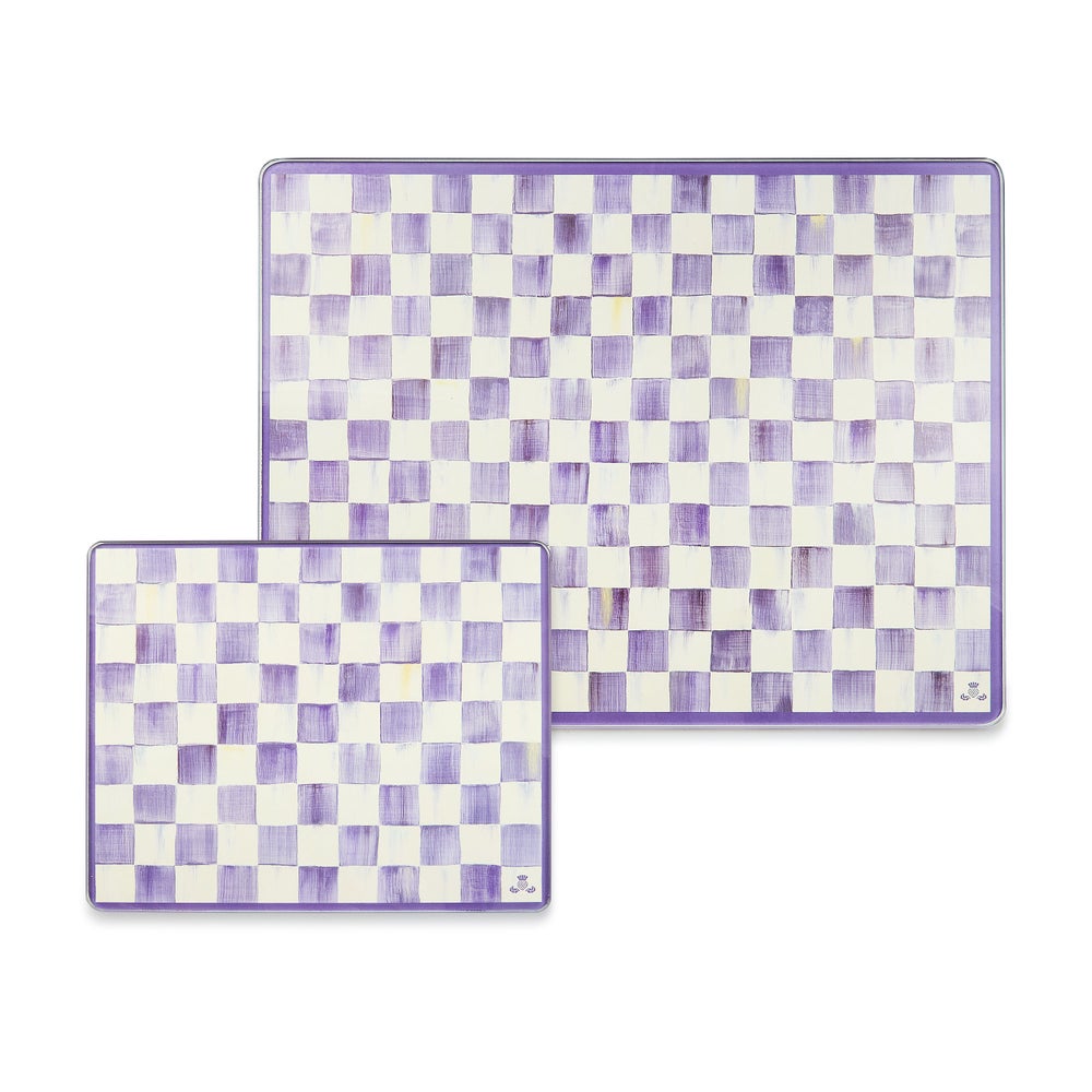 Check Glass Cutting Board, Set of 2