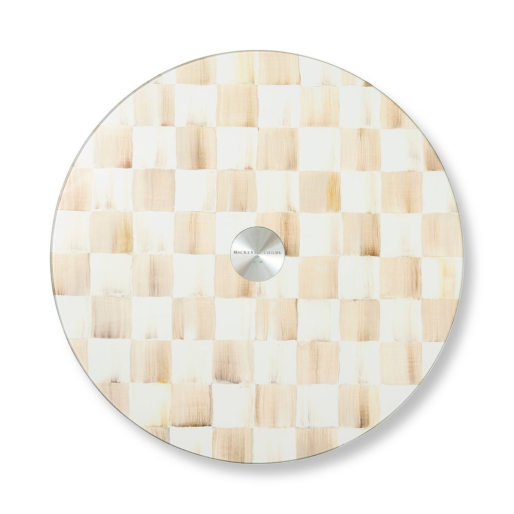 Check Glass Lazy Susan