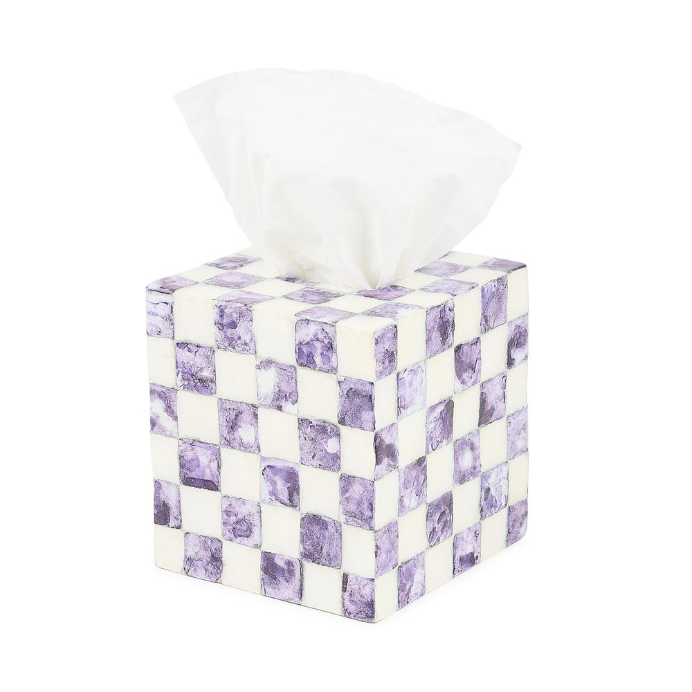 Violet Check Capiz Bath Collection