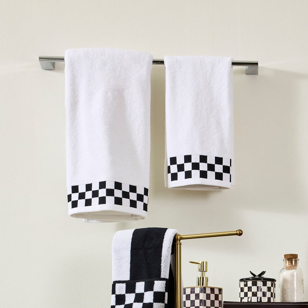 Towel with Check Border