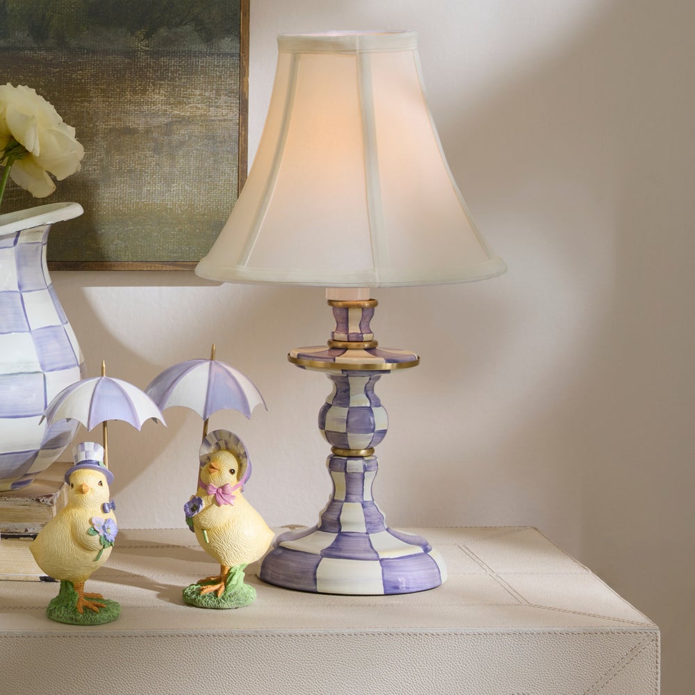 Check Candlestick Lamp