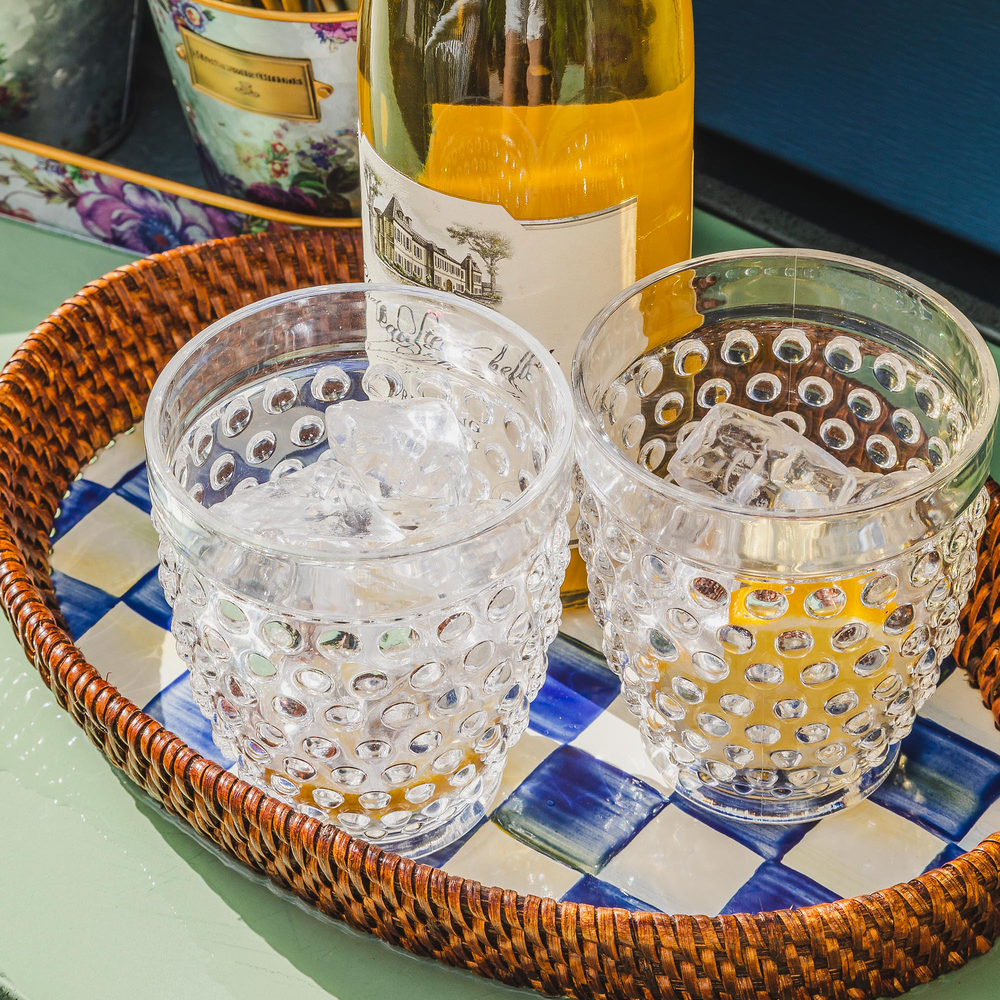 Rattan & Enamel Tray
