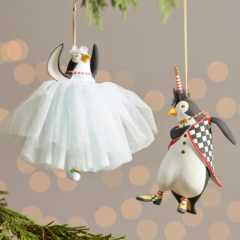 Patience Brewster Penguins En Pointe Ornaments, Set of 4