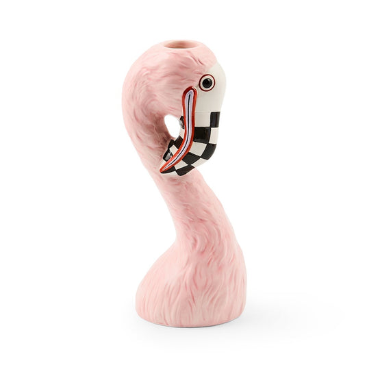 Patience Brewster Flamingo Ceramic Bud Vase