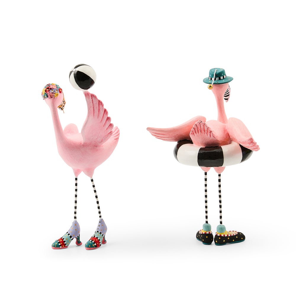 Patience Brewster Sheila and Sheldon Flamingo Figurines