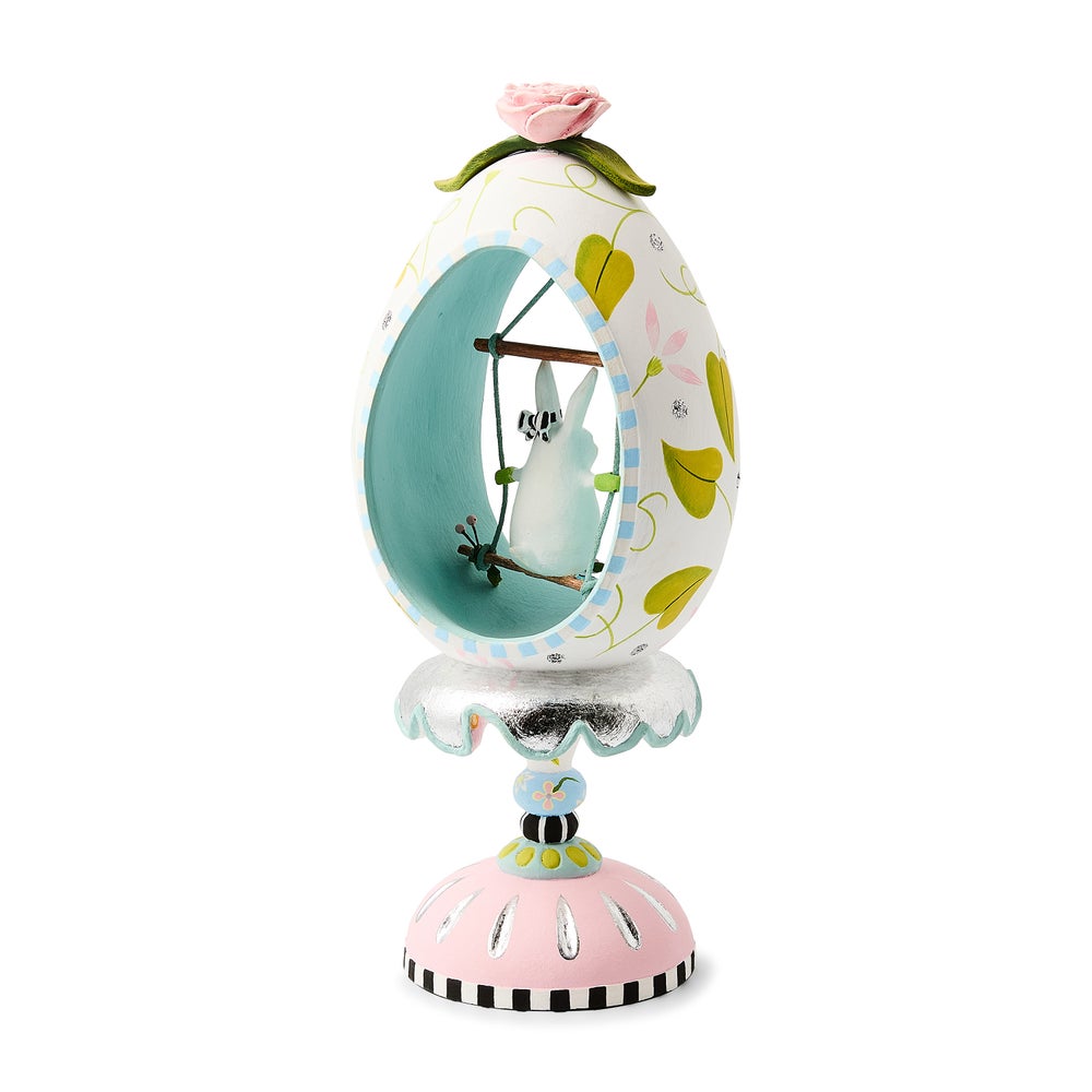 Patience Brewster Rabbit Pedestal Egg