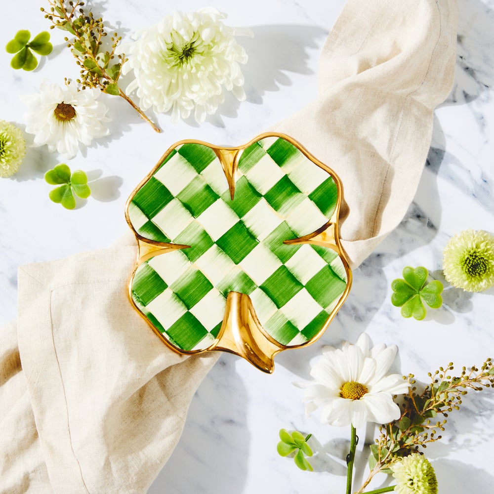 Lucky Check Clover Plate