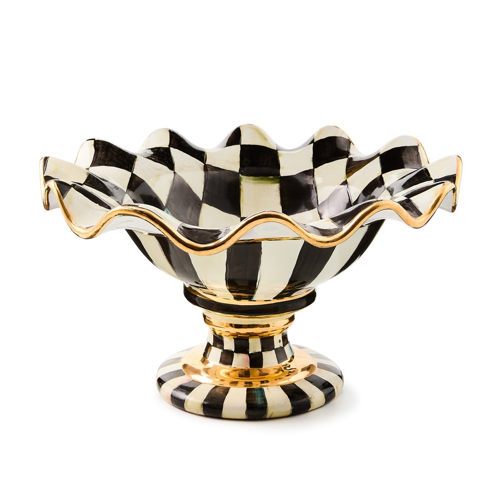 Check Ceramic Compote
