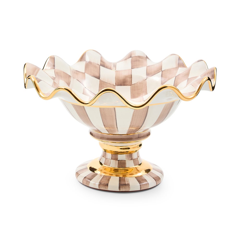 Check Ceramic Compote