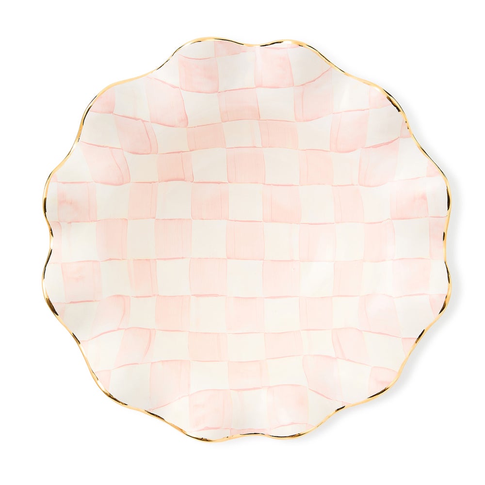 Check Medium Ceramic Fluted Serving Bowl
