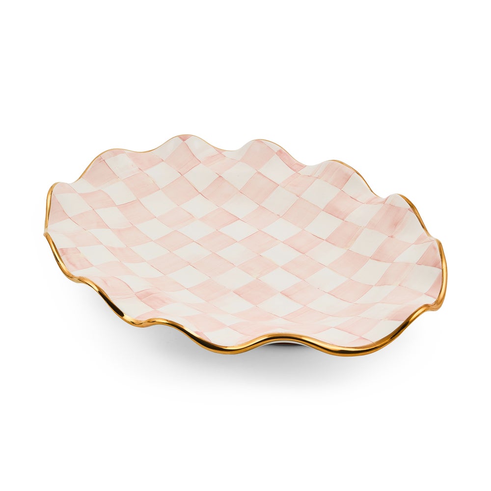 Check Ceramic Serving Platter