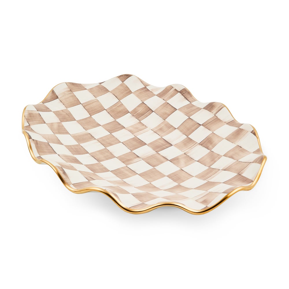 Check Ceramic Serving Platter