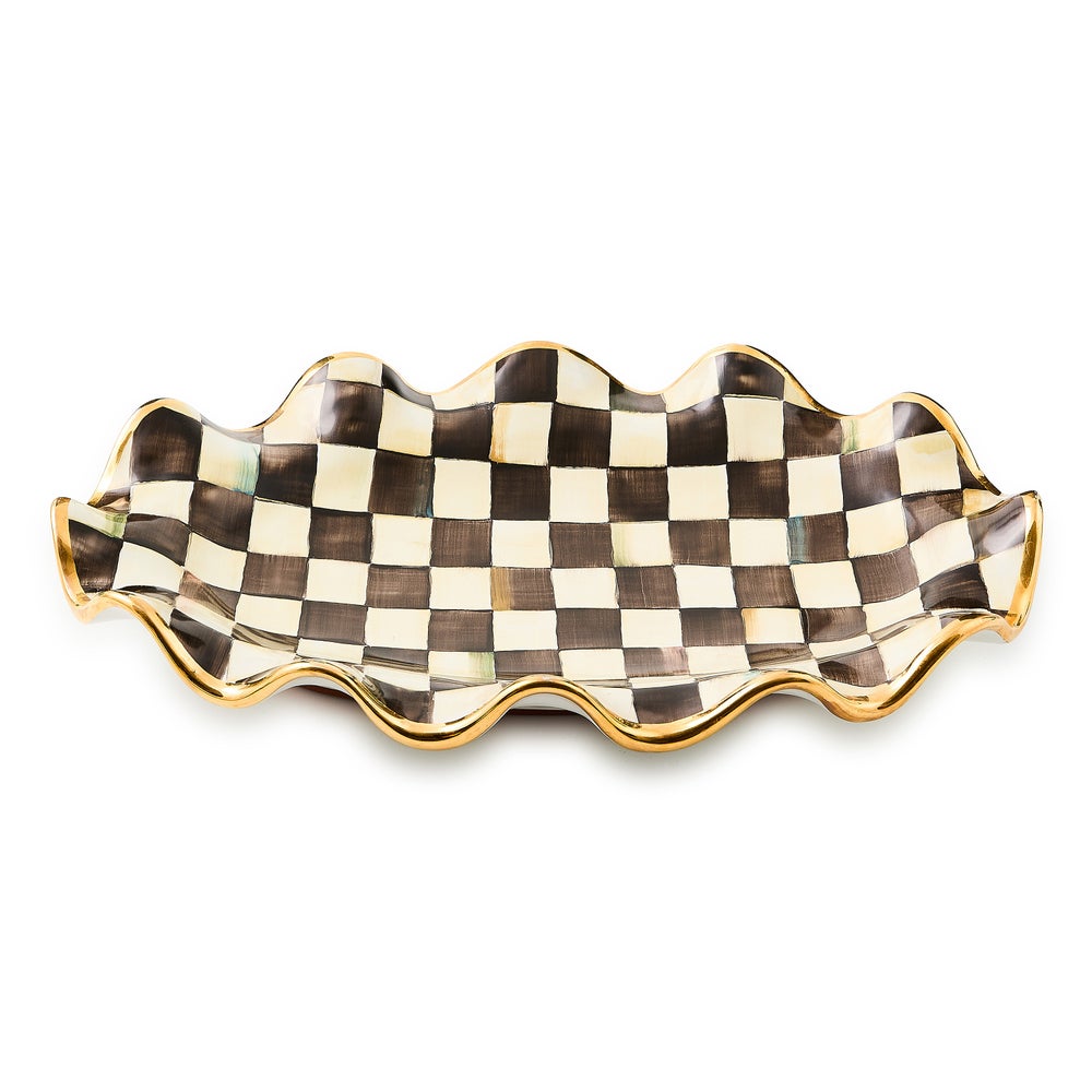 Check Ceramic Serving Platter