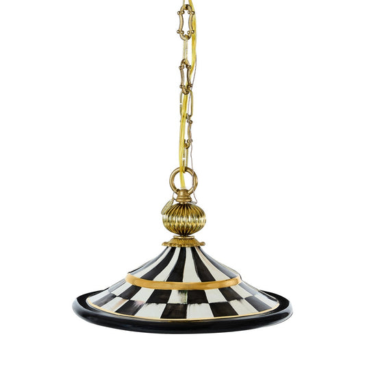 Check Flared Ceramic Pendant Lamp