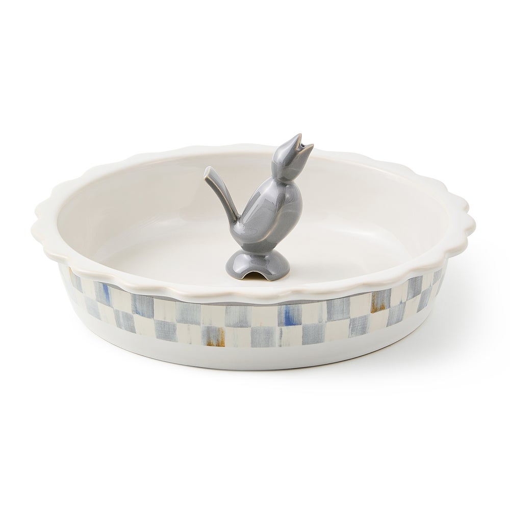 Check Everyday Pie Plate with Pie Bird