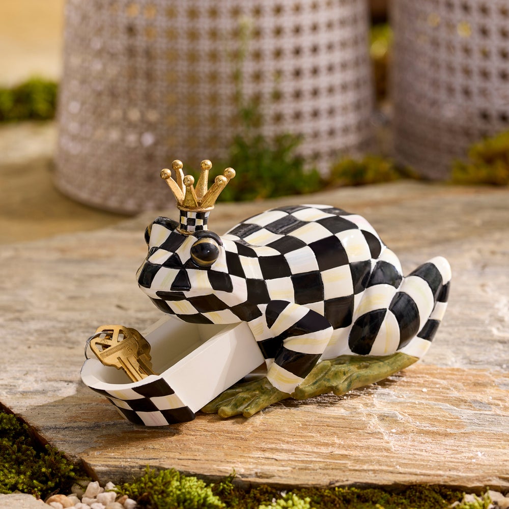 Courtly Check Frog Hide-A-Key