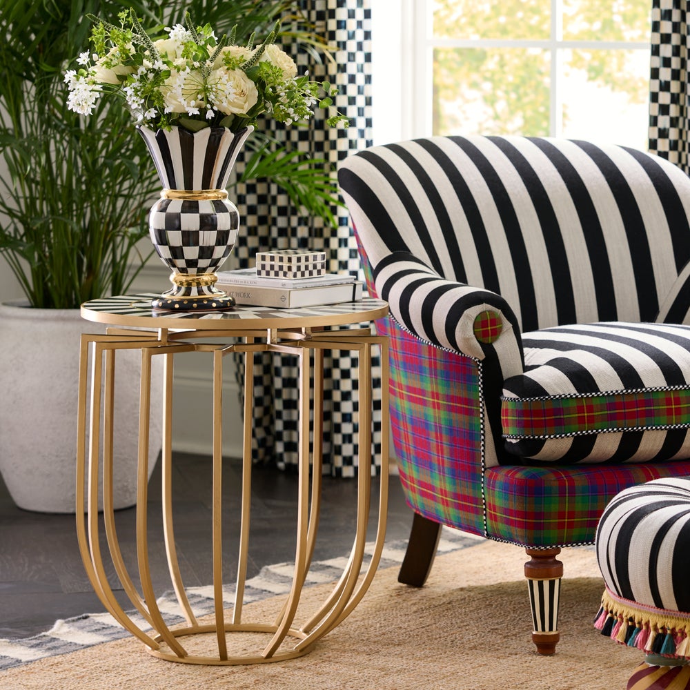 Courtly Basket Accent Table
