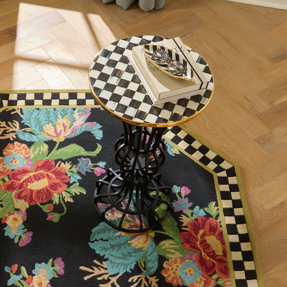 Check Pedestal Accent Table