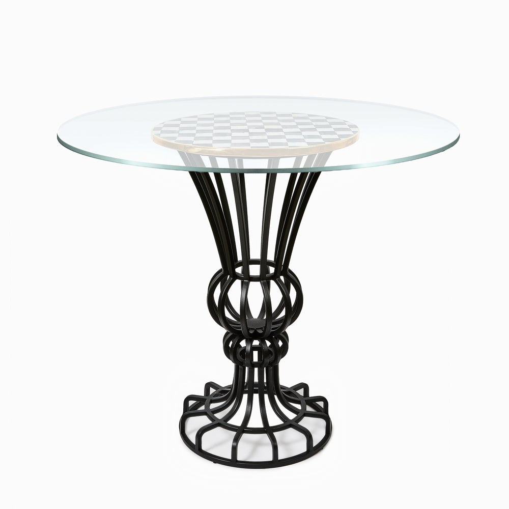 Check Pedestal Accent Table