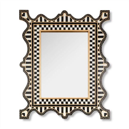 Check & Stripe Wall Mirror