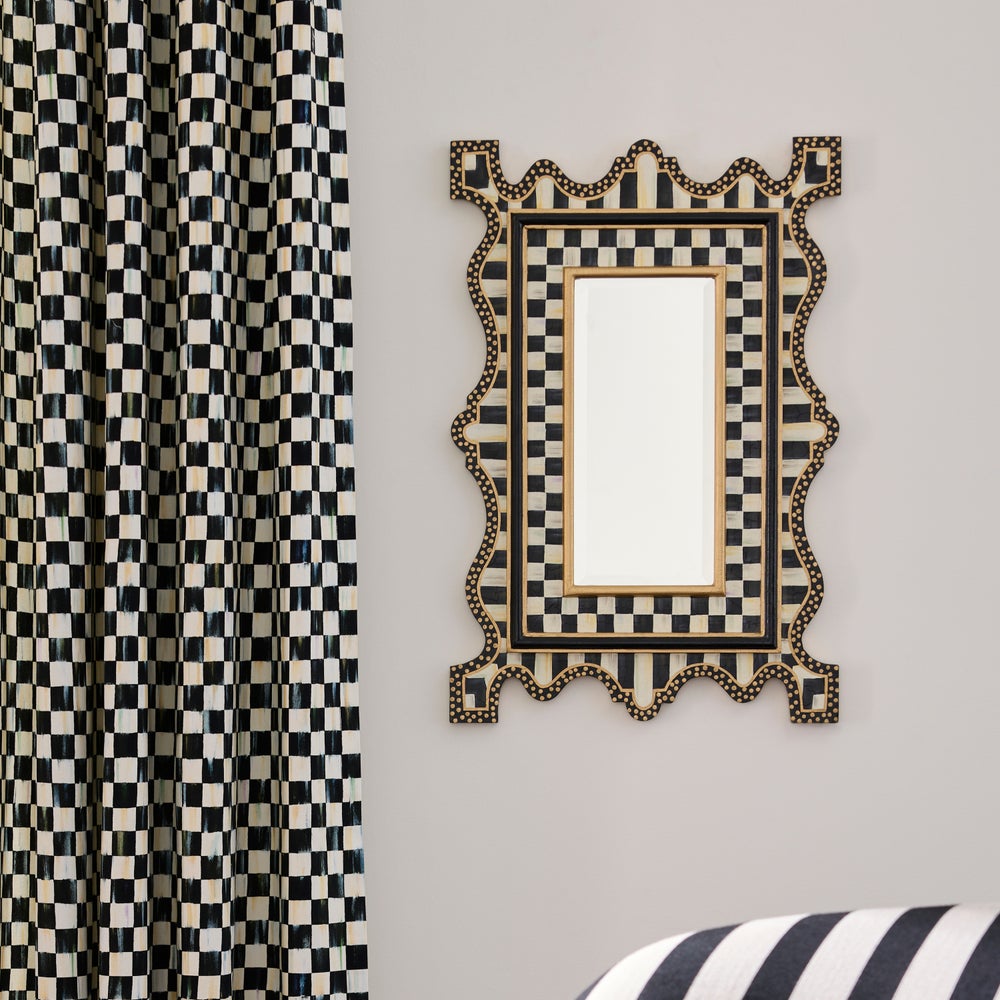 Check & Stripe Wall Mirror