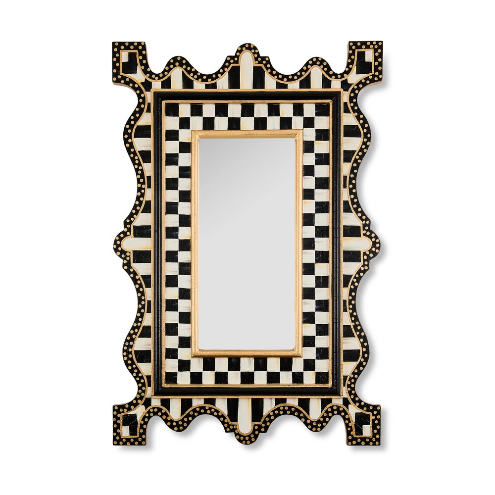Check & Stripe Wall Mirror