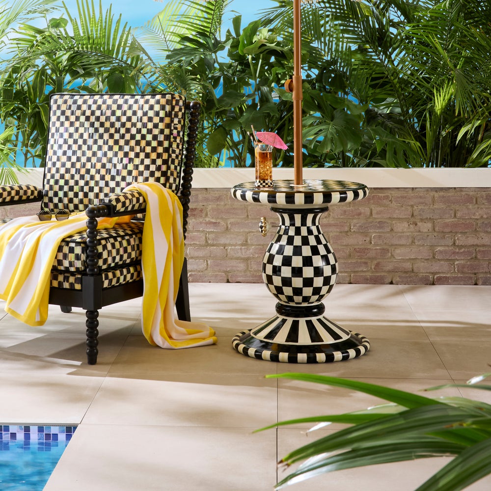 Outdoor Umbrella Stand Side Table