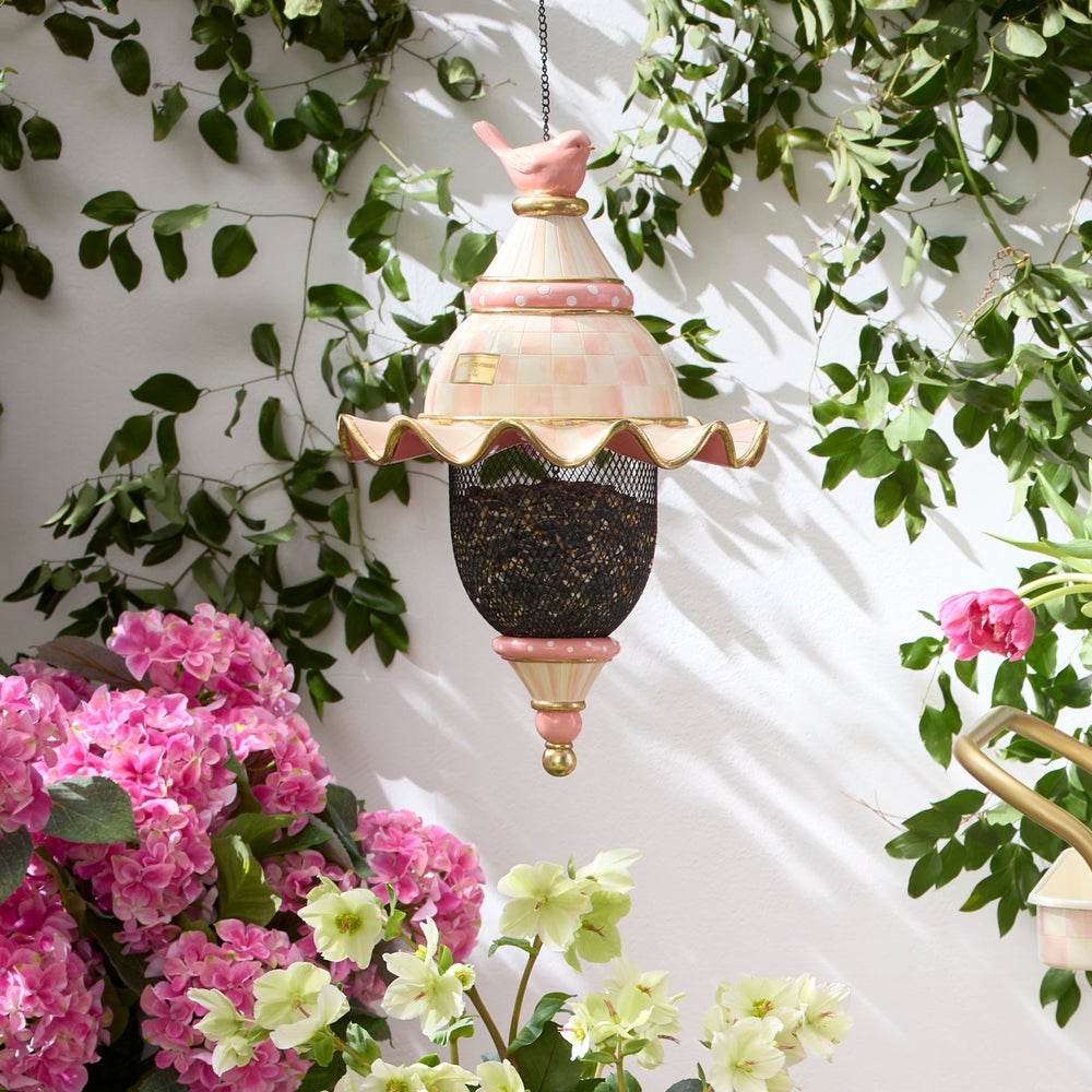 Rosy Check Pendant Bird Feeder