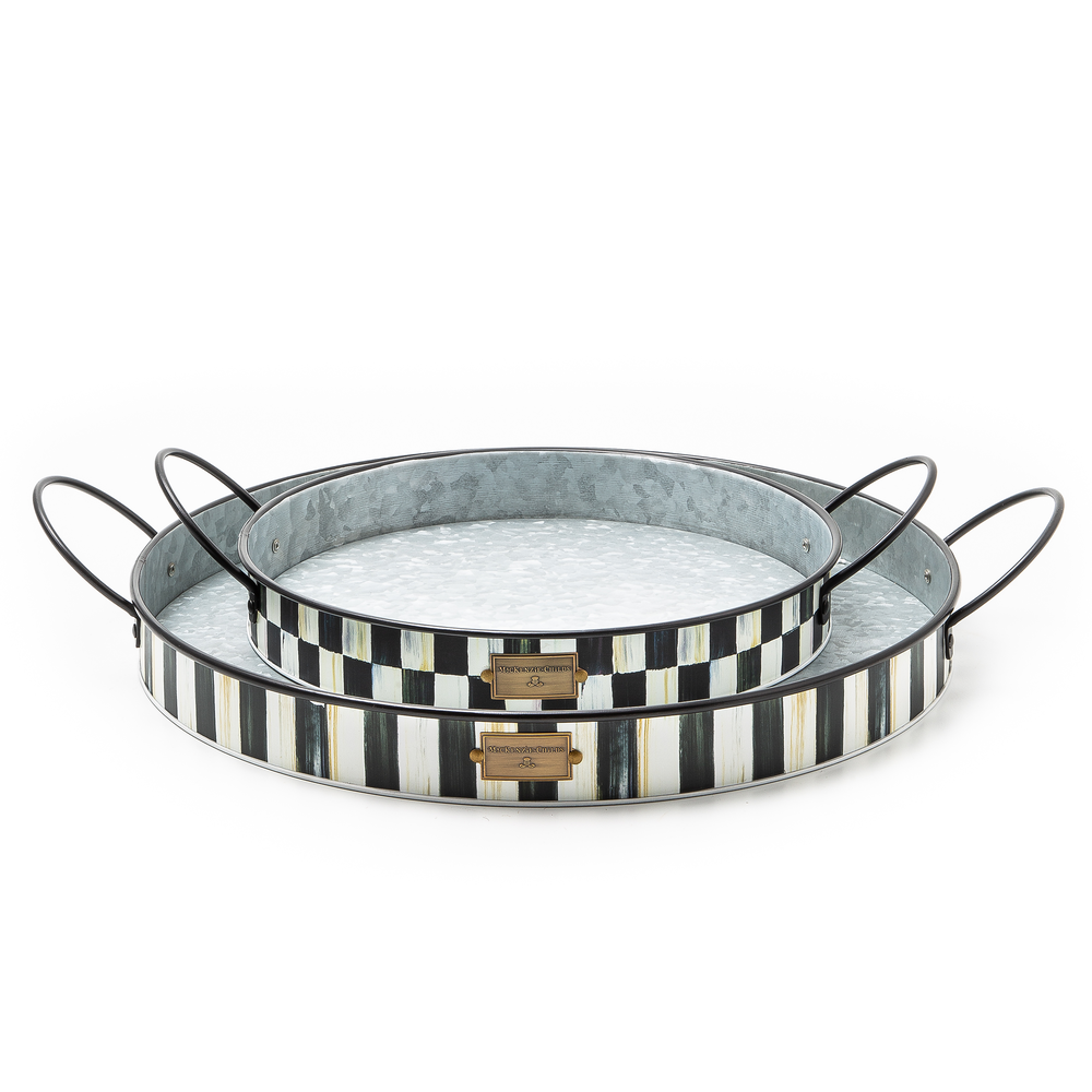 Metal Serving Trays, Set of 2