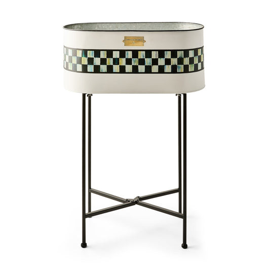 Spectator Galvanized Standing Planter