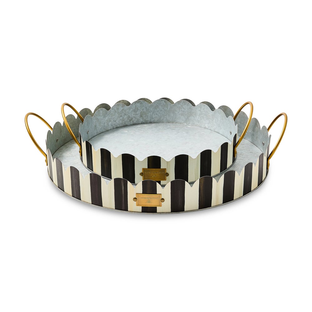 Metal Serving Trays, Set of 2