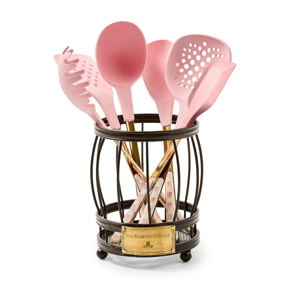 Rosy Check Kitchen Utensils