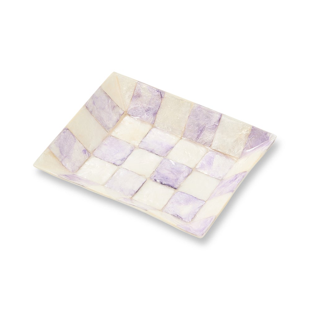 Violet Check Capiz Bath Collection