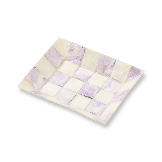 Violet Check Capiz Bath Collection
