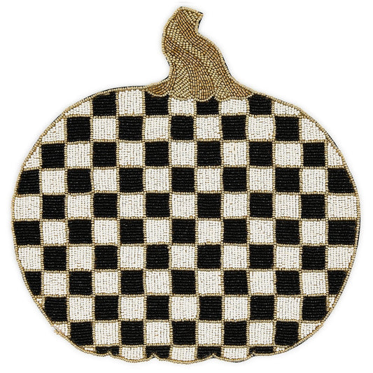 Check Pumpkin Beaded Placemat
