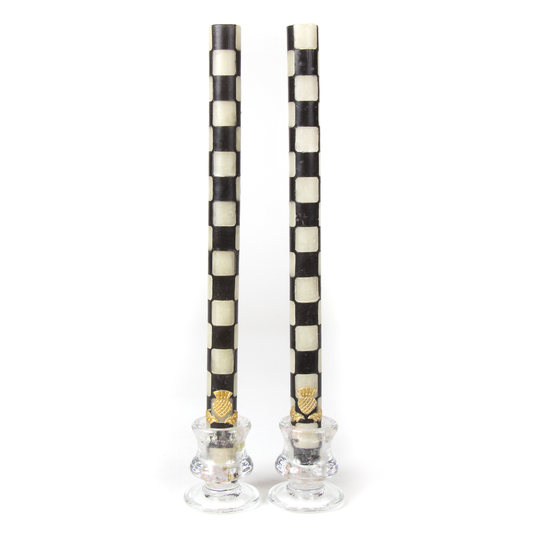 Check Dinner Candles, Set of 2