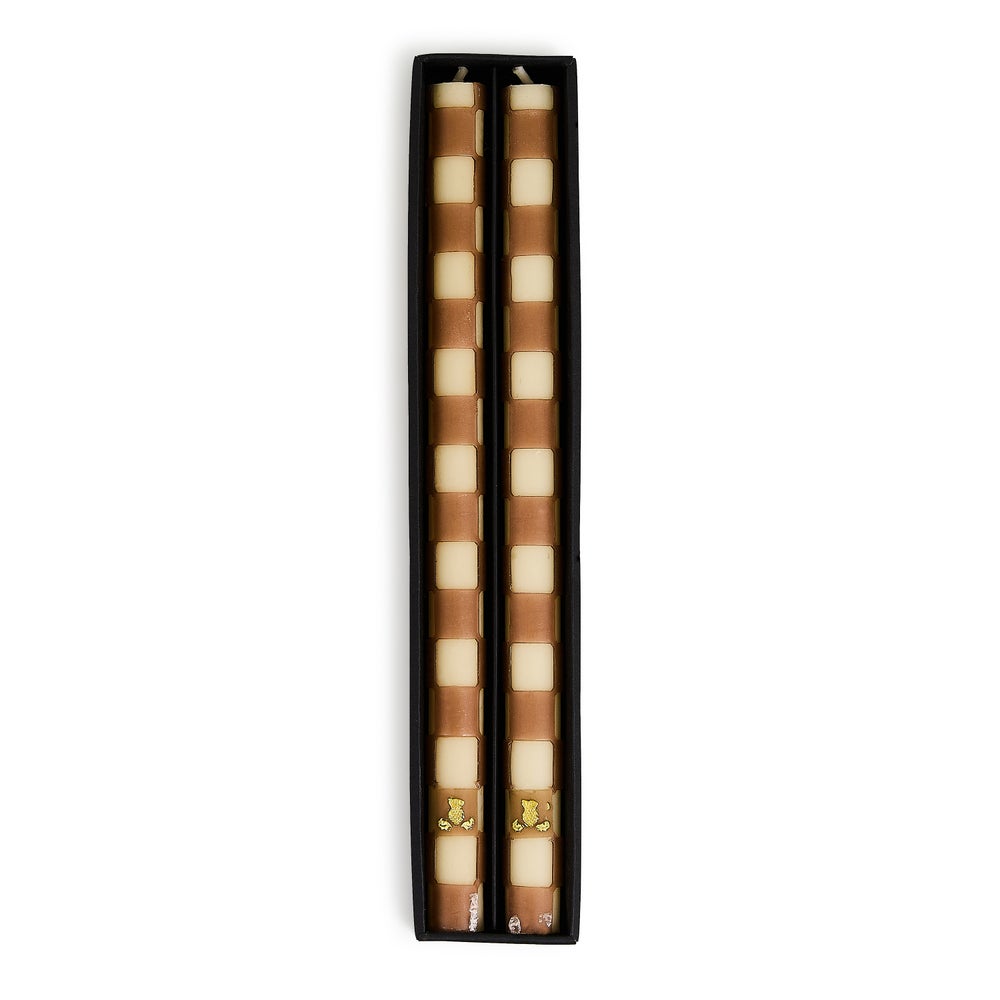 Check Dinner Candles, Set of 2