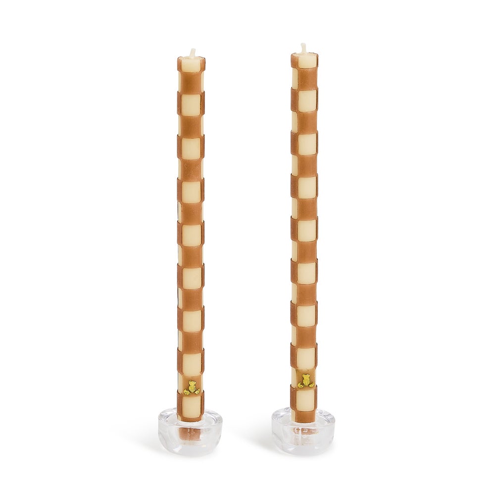 Check Dinner Candles, Set of 2