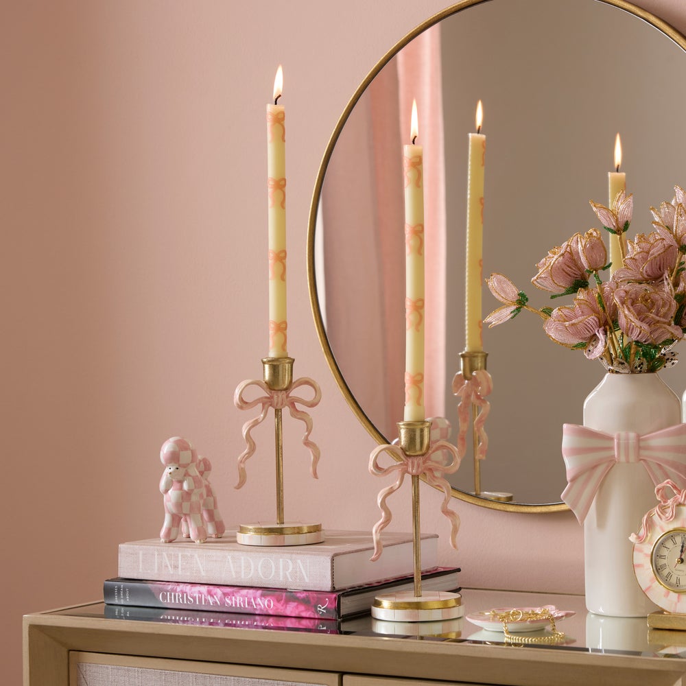 Bow Dinner Candles