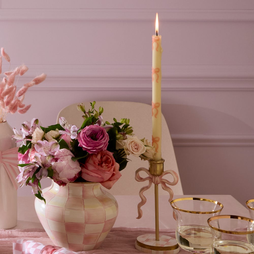 Bow Dinner Candles