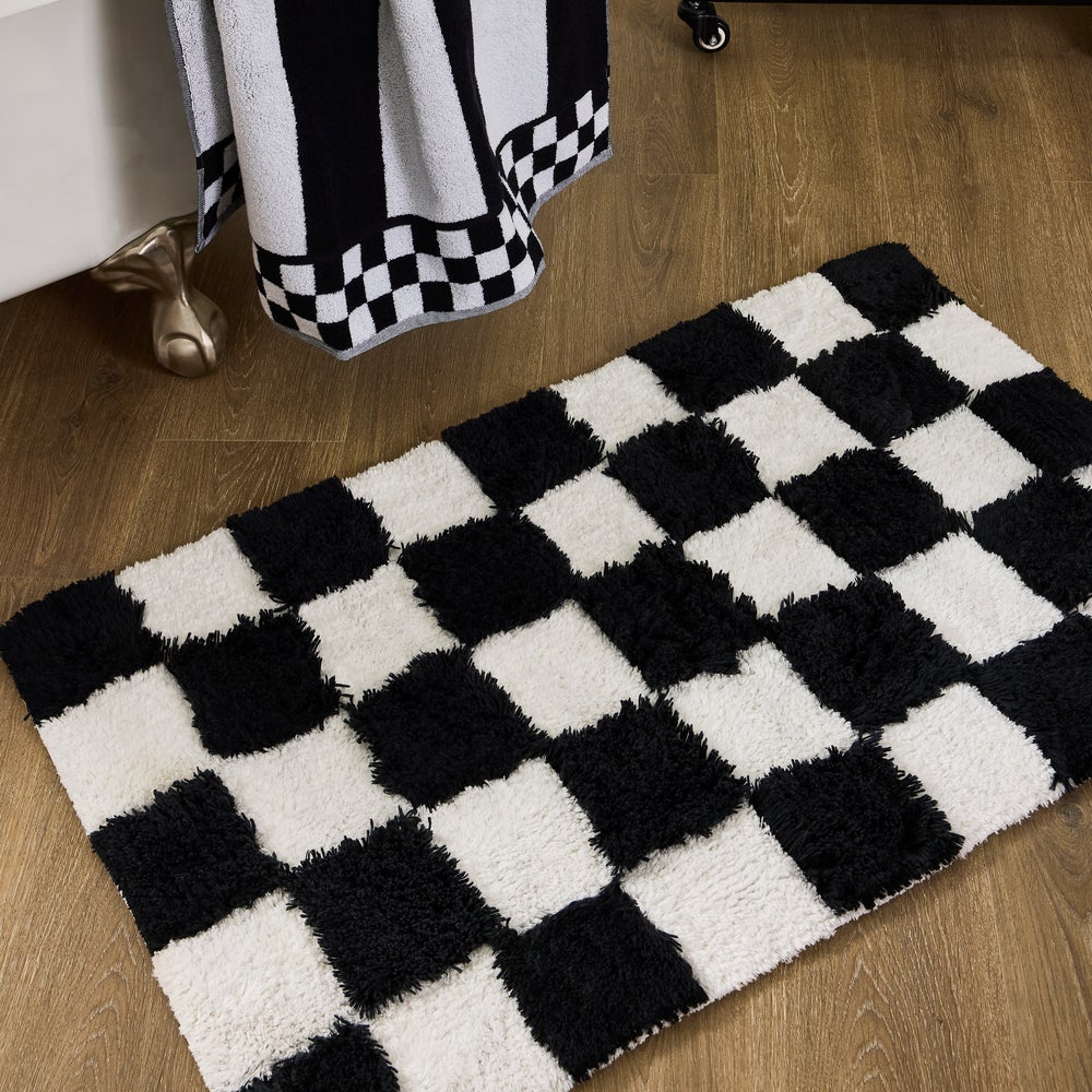 Checkerboard Bath Rug
