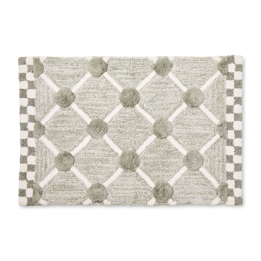 Lattice & Dot Bath Rug