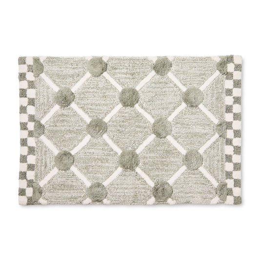 Lattice & Dot Bath Rug